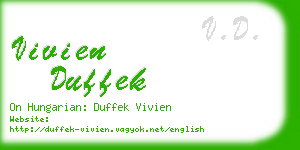 vivien duffek business card